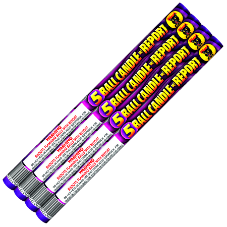Black Cat 5 Ball Roman Candle - 4 pack