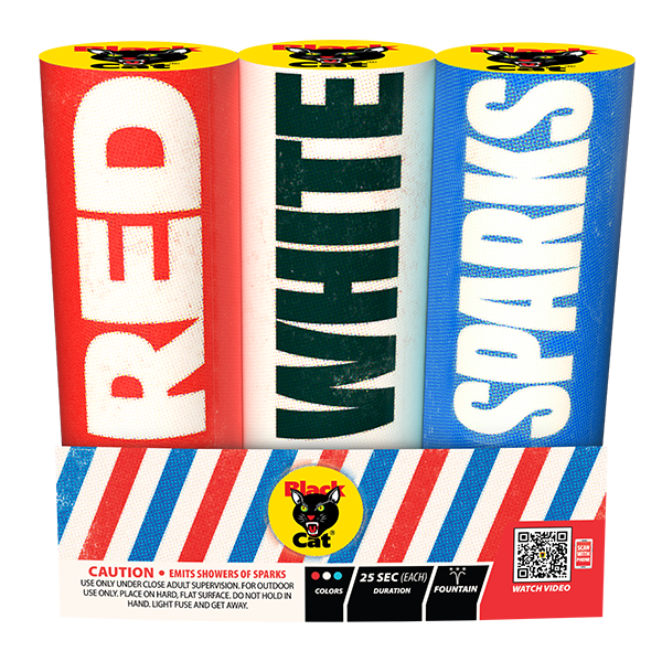 Red, White and Blue Sparks