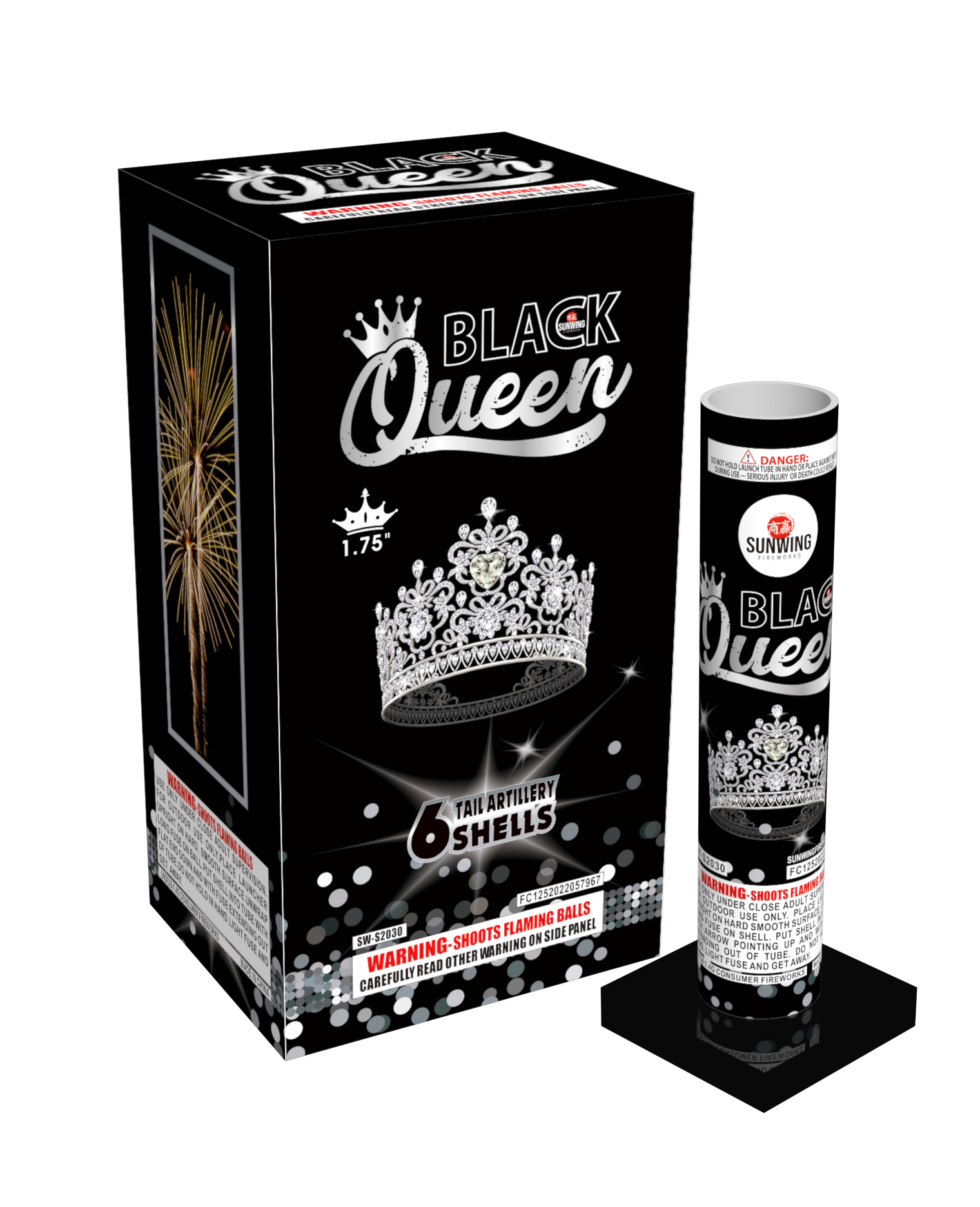 Black Queen Artillery Shells with Tails - 6 Pack