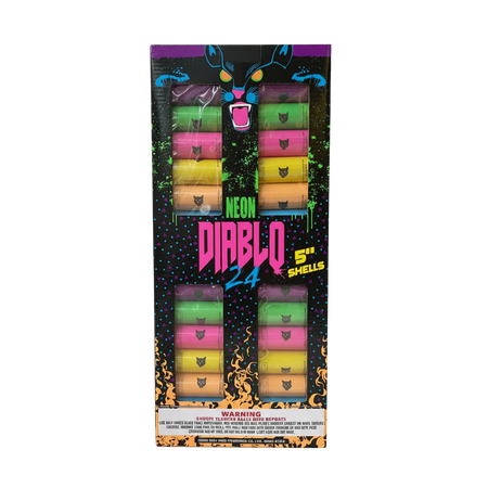 Neon Diablo 5" Reloadable - 24 Canister Shells