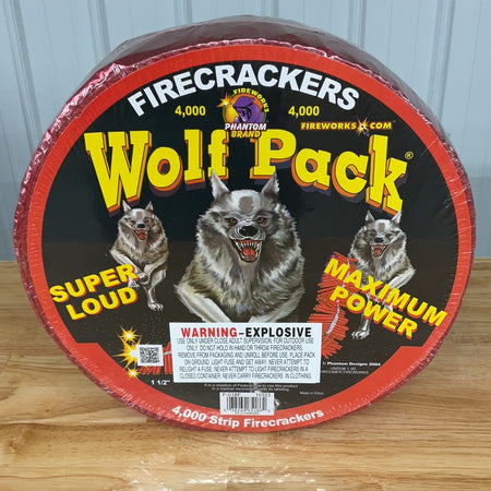 Wolfpack 4,000 Firecrackers Strip