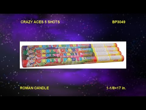 Crazy Aces Roman Candles - 4 pack